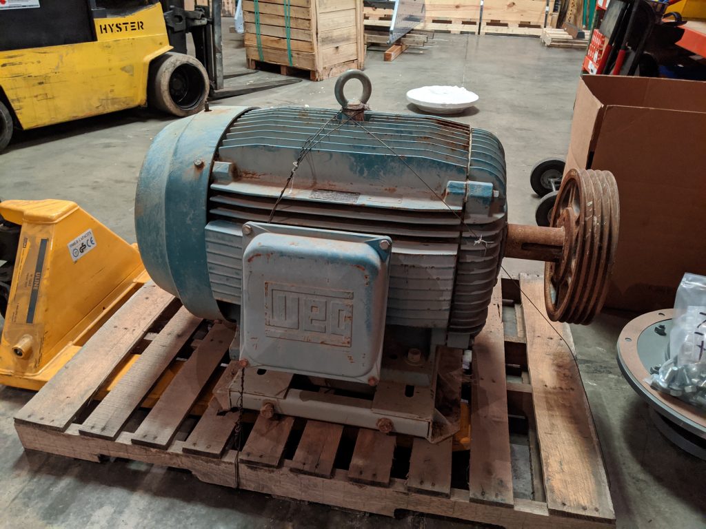 WEG 100 HP ELECTRIC MOTOR AMS Aggregate Machinery Specialist